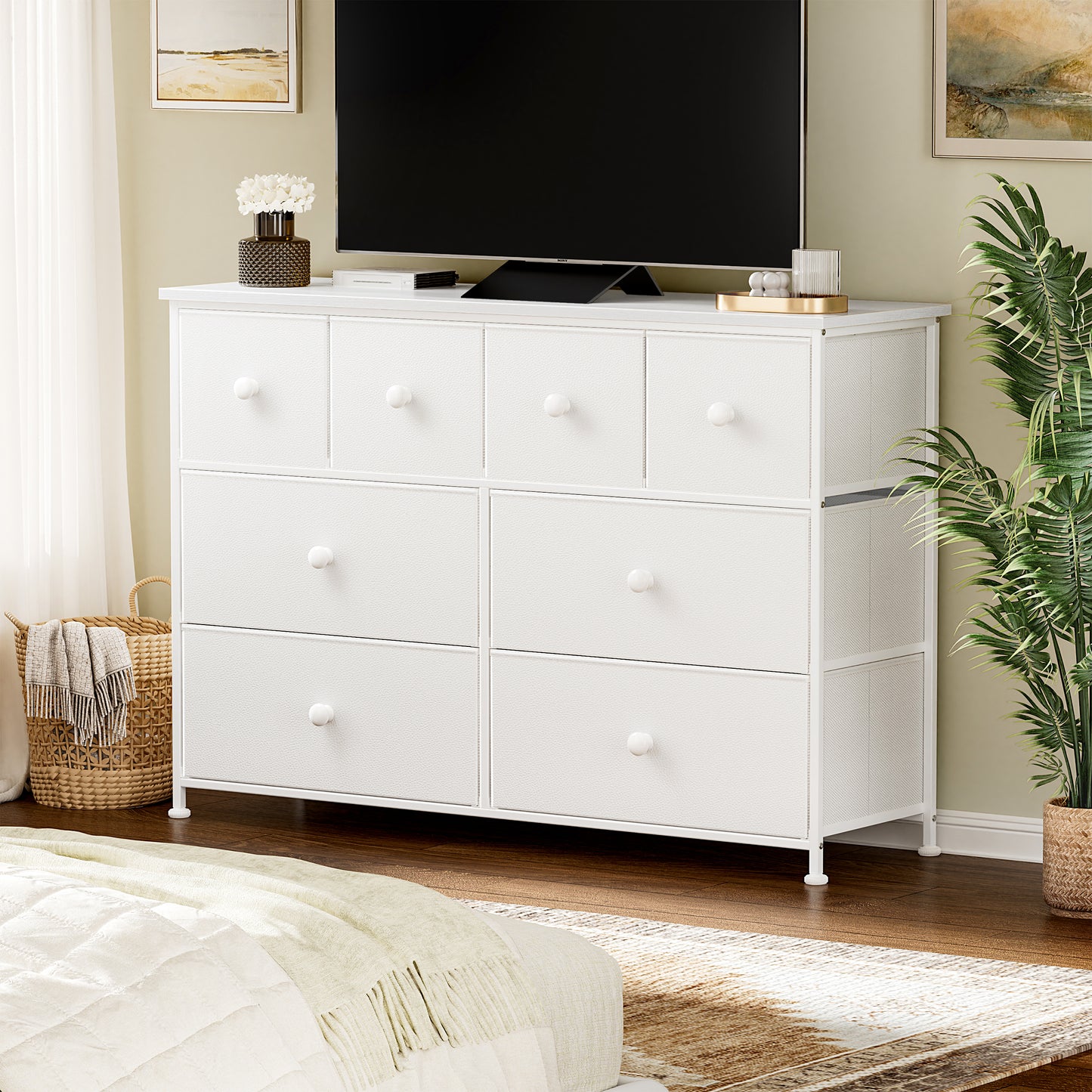 WOWLIVE 8-drawer Dresser, Fabric Storage, Chest of Drawers for Bedroom