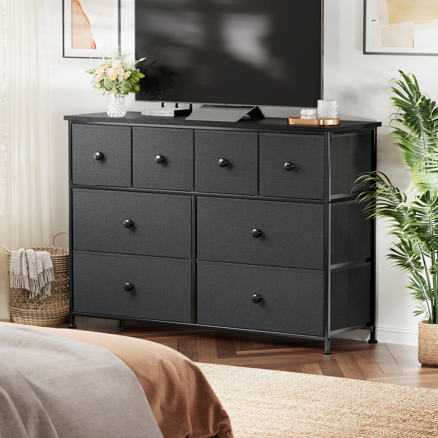 WOWLIVE 8-drawer Dresser, Fabric Storage, Chest of Drawers for Bedroom