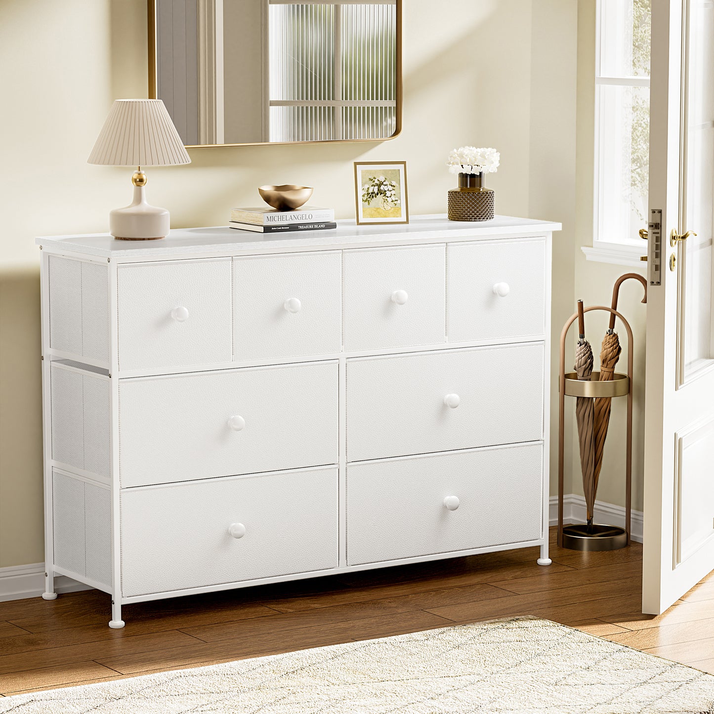 WOWLIVE 8-drawer Dresser, Fabric Storage, Chest of Drawers for Bedroom
