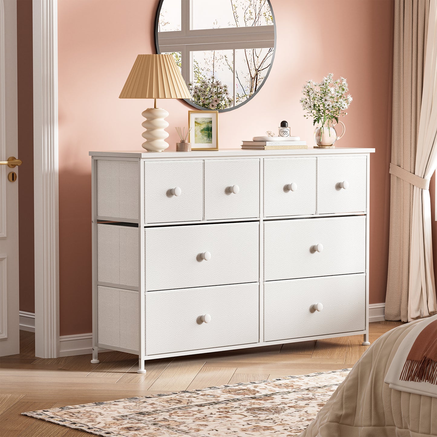 WOWLIVE 8-drawer Dresser, Fabric Storage, Chest of Drawers for Bedroom