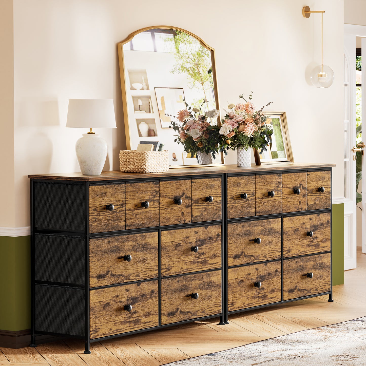 WOWLIVE 8-drawer Dresser, Fabric Storage, Chest of Drawers for Bedroom