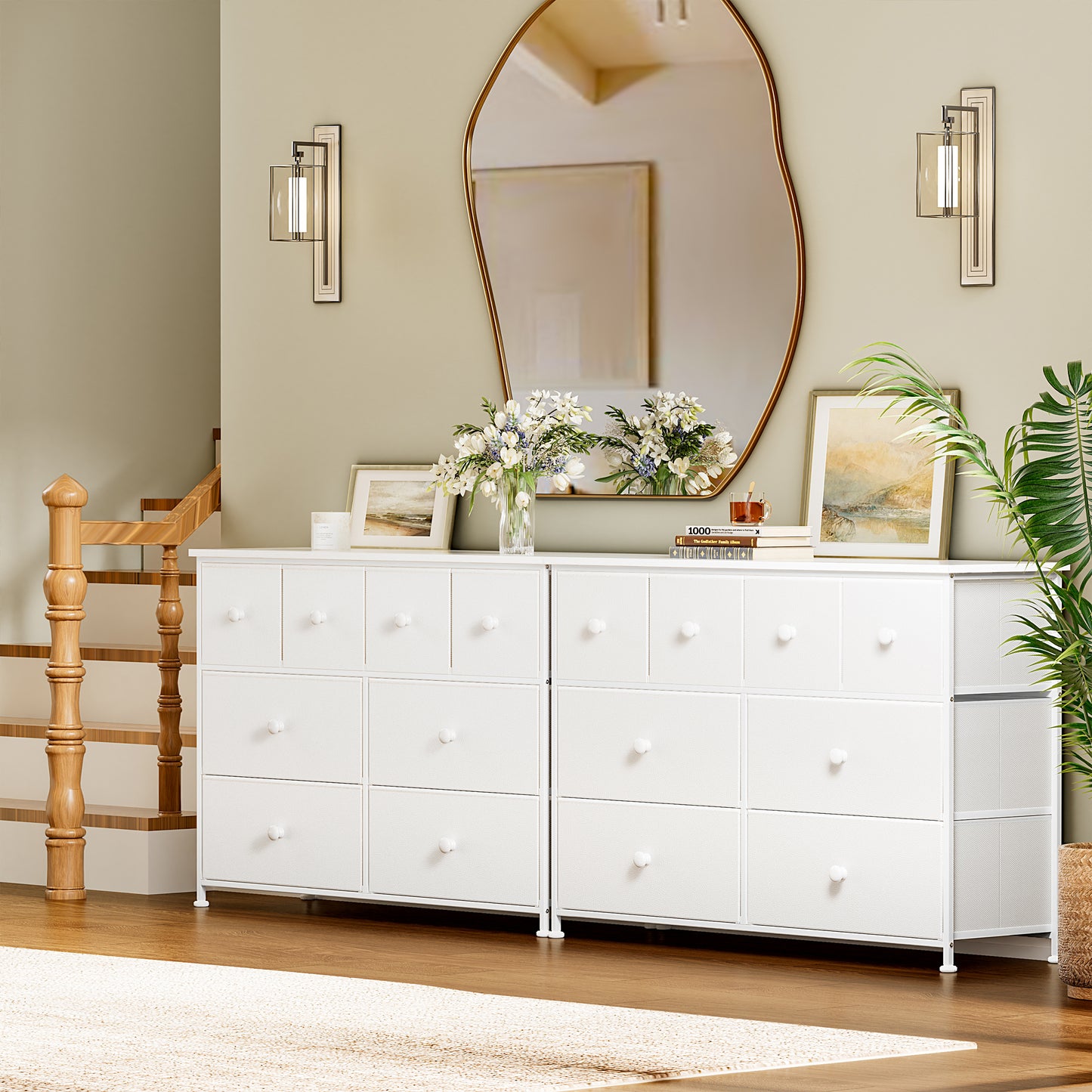 WOWLIVE 8-drawer Dresser, Fabric Storage, Chest of Drawers for Bedroom