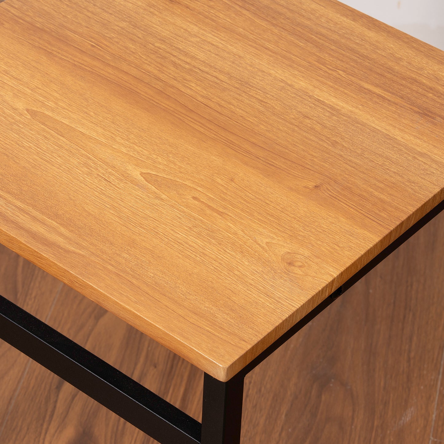 LA VII VANTA Dining Chair,Rustic Wood Chairs with Metal Steel Frame