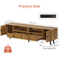 WOWLIVE 59"&70" LED Wood TV Stand with Power Outlets,  Modern Entertainment Center for TVs
