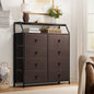 WOWLIVE 8 Drawer Dresser with 2-Tier Open Shelf, Double Chest of Drawer