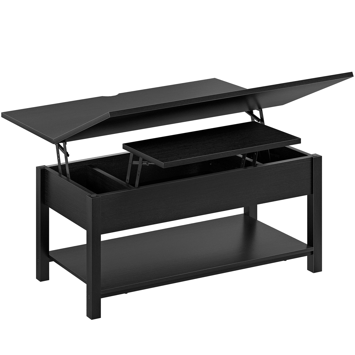 WOWLIVE Lift Top Coffee Table,  4-in-1 Multi-Function and Large Coffee Table with Storage