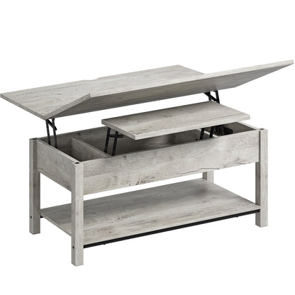 WOWLIVE Lift Top Coffee Table,  4-in-1 Multi-Function and Large Coffee Table with Storage
