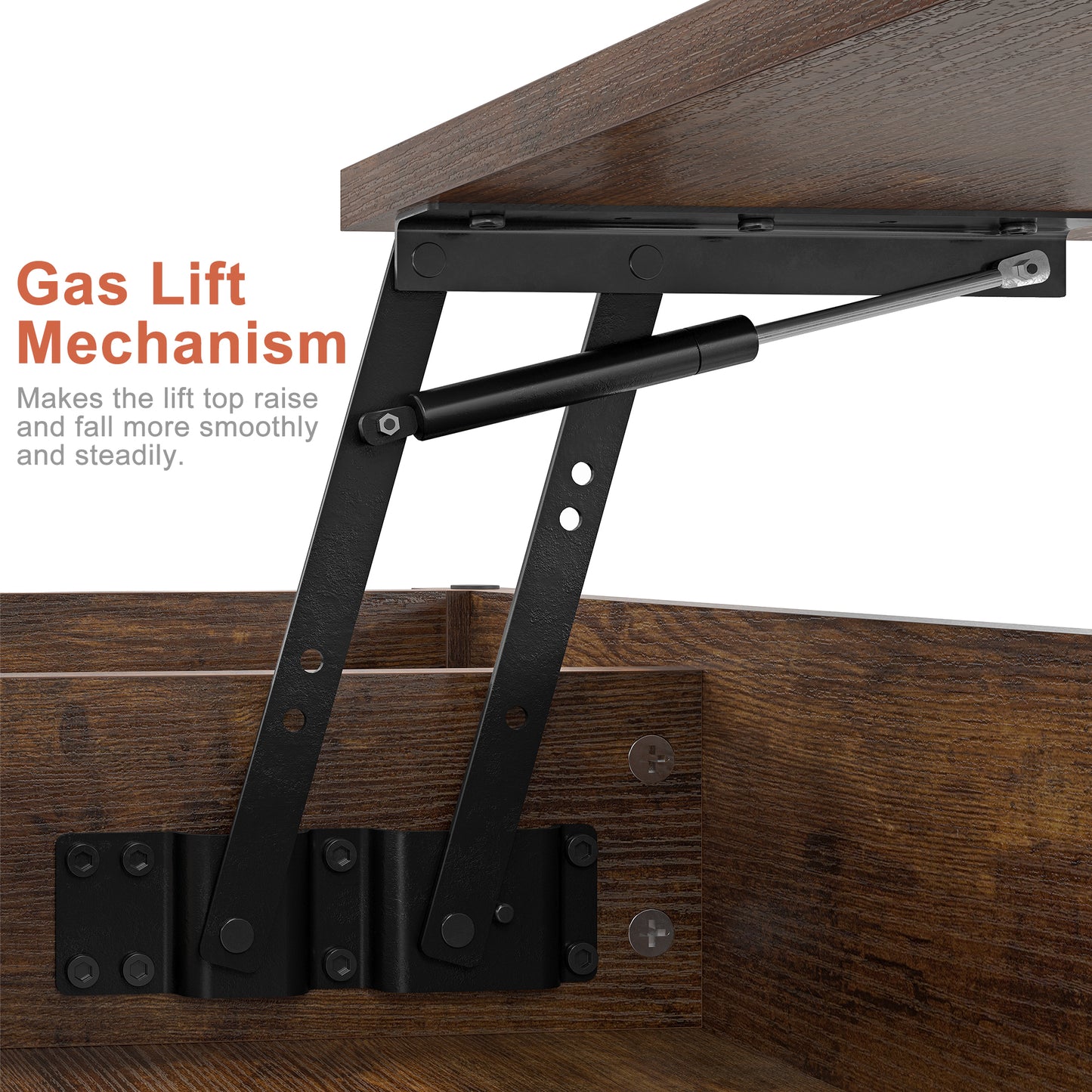 WOWLIVE Lift Top Coffee Table,  4-in-1 Multi-Function and Large Coffee Table with Storage