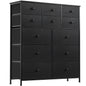 WOWLIVE Dresser 12 Chest of Drawers, Closet with Wooden