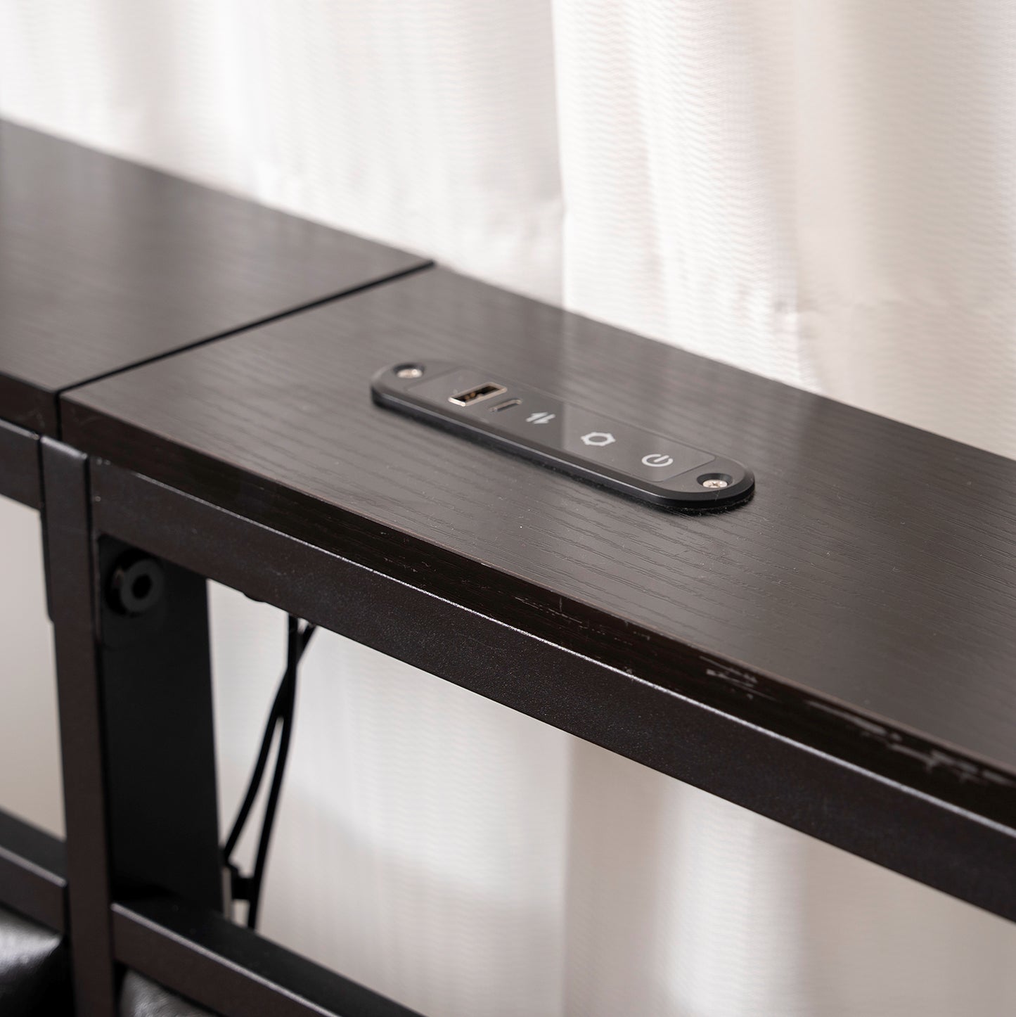 LA VII VANTA Modern Bed Frame with Charging Station