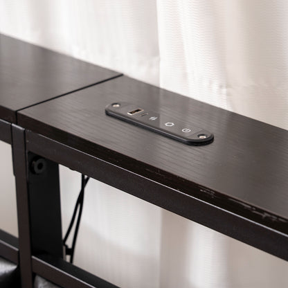 LA VII VANTA Modern Bed Frame with Charging Station