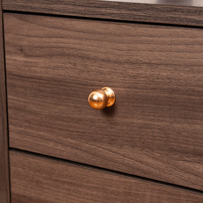 LA VII VANTA Modern Nightstand with 2 Drawers Wooden End Table with Charging Station